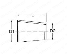 ゼットサニタリー 溶接同心レジューサー （ZRC-W） 外形図