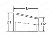 ゼットサニタリー 溶接偏心レジューサー （ZRE-W） 外形図