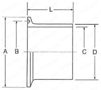 ゼットサニタリー ロングヘルール （ZFL） 外形図