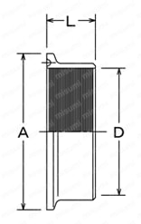 ゼットサニタリー エキスパンド継手 (ZFS-E) 外形図
