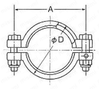 ゼットサニタリー 2D クランプ （Z2D） 外形図