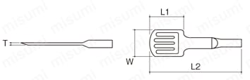 真空ピンセット 導電性 Cシリーズ ウエハー用吸着チップ 外形図1