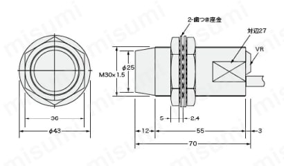 CSシリーズ 静電容量形 CS-85-15N外形図