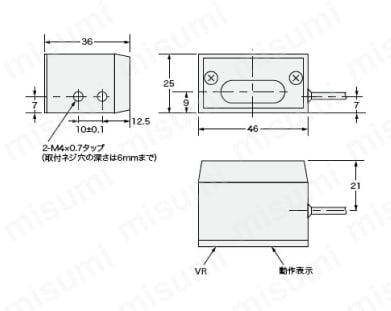 CSシリーズ 静電容量形 CS-16-5N外形図