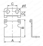 スピードコントローラ ブラケット BRK 外形図