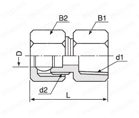 リング式継手 内ネジ・リングジョイント RF 外形図01