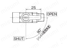 ボールバルブ M1型フリーボール 外形図1