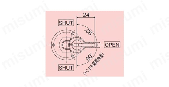 ・最高許容圧力 : 0.1MPa ・使用温度範囲 : -20～+60℃ ・使用流体 : JIS1号灯油（白灯油） ・シンプル設計でお値打ち品。 ・ハンドル開閉は時計回り、反時計回りどちらでもOK。