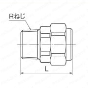 フレキカットジョイント FCJ1型 テーパおねじ 外形図01
