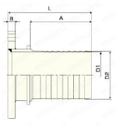 JISフランジ金具 呼称250,300外形図