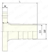 JISフランジ金具 呼称200以下外形図