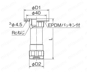 WJ8-1313C-S | ダブルロックジョイント WJ8型/17型 配管アダプター 青銅製 | オンダ製作所 | MISUMI(ミスミ)