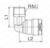 WL1-1313-S | ダブルロックジョイント WL1型 エルボテーパおねじ 黄銅製 | オンダ製作所 | MISUMI(ミスミ)