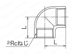 ステンレス継手 エルボ SFL4型・SML4型　外形図 SML型