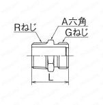 ステンレス製品 ニップル SFG型 外形図