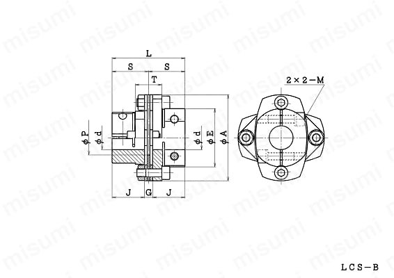 精密軸継手-板ばね式 LCS-Bシリーズ | 酒井製作所 | MISUMI(ミスミ)