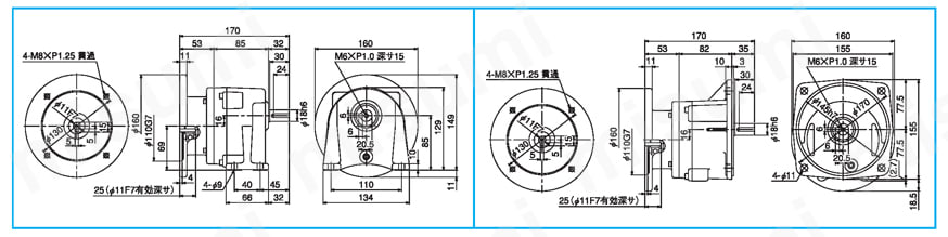 SF2-04-25 | SG-P1 マウントタイプ減速機 | シグマー技研 | ミスミ