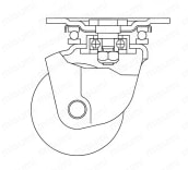 サイレントスムースキャスターII HJTS-SJ HJTSB-SJ 低床重荷重用双輪 製品仕様2