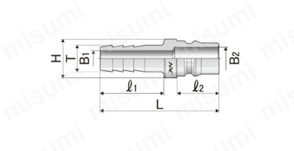 クイックカップリング AL TYPE40型 プラグPH | 長堀工業 | MISUMI(ミスミ)