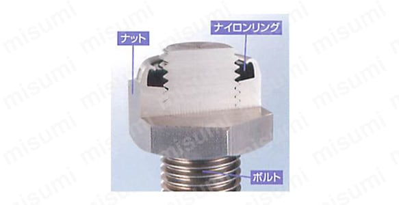 ナイロンインサートロックナット断面図