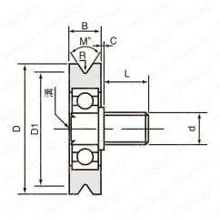 樹脂ベアリング EV SERIES 外形図2