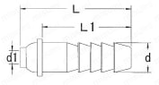 ジョイントシリーズ 継手部品 No.01竹の子 外形図