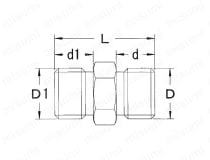 ジョイントシリーズ 継手部品 No.04 中間ニップル 外形図
