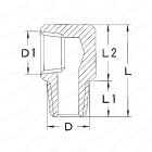 ジョイントシリーズ 継手部品 No.24 エルボ 外形図1