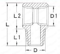 ジョイントシリーズ 継手部品 No.25 チーズ 外形図