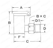 注油器シリーズ L型カップ 外形図