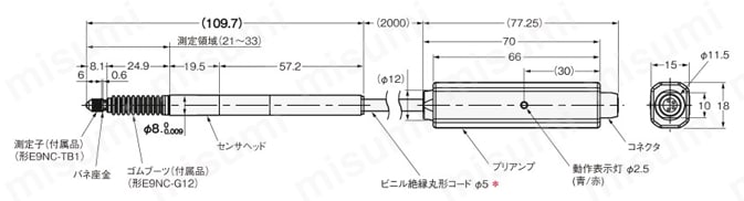 スマート接触センサ（判別タイプ） 【E9NC-T】 外形図4