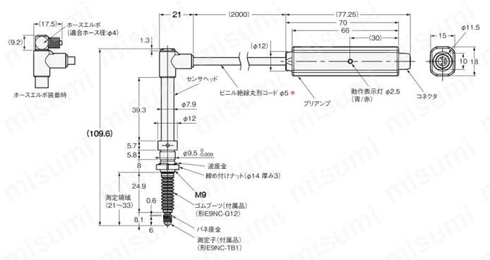 スマート接触センサ（判別タイプ） 【E9NC-T】 外形図7