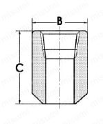 炭素鋼製差込溶接型 ボス 外形図