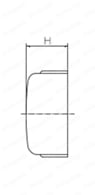 ZD継手 白品 キャップ Ca外形図