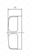 ZD継手 白品 キャップ BCa(バンド付き)外形図
