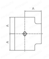 ZD継手 白品 チーズ T外形図