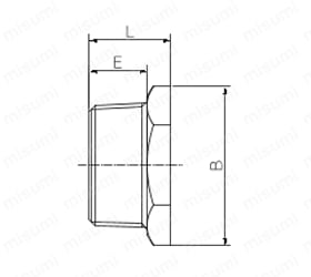 ZD継手 白品 ブッシング Alt;外形図01