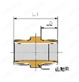 管端防食継手 RCF-K型 器具接続用 一般型 BCニップル（青銅製） 外形図