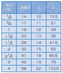 管端防食継手 RCF-K型 標準品 プラグ 規格表