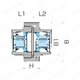 管端防食継手 RCF-K型 標準品 ユニオン 外形図