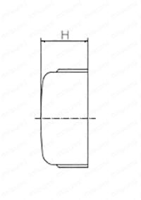 鋼管用継手 ねじ込み式管継手 キャップ Alt:外形図01