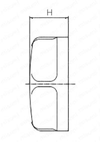 鋼管用継手 ねじ込み式管継手 キャップ Alt:外形図02