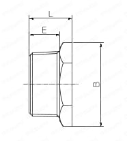 鋼管用継手 ねじ込み式管継手 ブッシング 外形図01