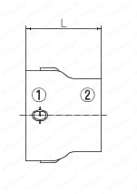 鋼管用継手 ねじ込み式管継手 径違いソケット 外形図01