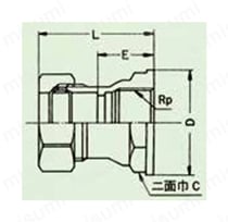 MRジョイントII 給水栓用ソケット WS BRT(バンド付き)外形図