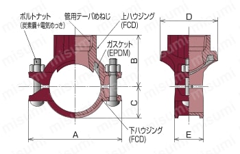 トップアウトレット T-1ねじ込み型 外形図01