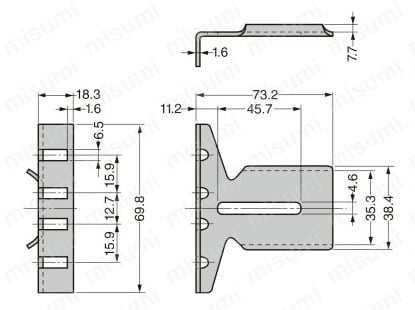 スライドレール 取り付け用ブラケット 5355 5517 | 日本
