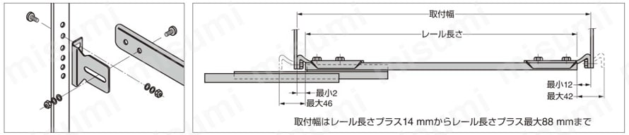 スライドレール 取り付け用ブラケット 5355 5517 日本アキュライド MISUMI(ミスミ)