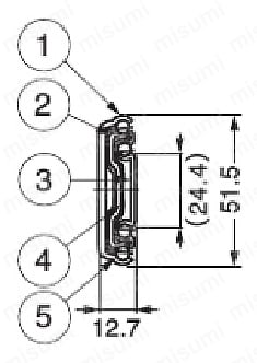 スライドレール 中荷重 フルトラベル 3301:関連画像