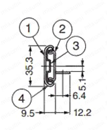 スライドレール 軽荷重 3/4トラベル 2002 外形図01